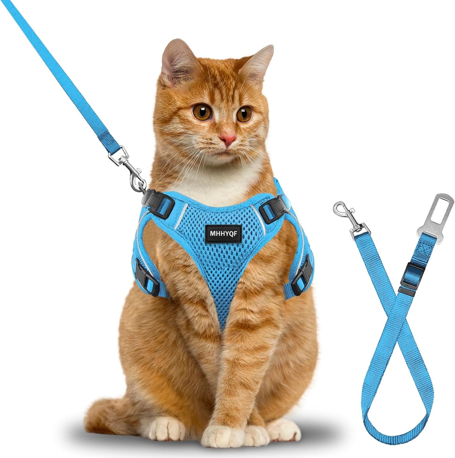 Cat Harness and Leash Set – Escape Proof, Adjustable Vest with Reflective Strips, S