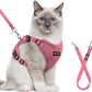 Cat Harness and Leash Set – Escape Proof, Adjustable Vest with Reflective Strips, S