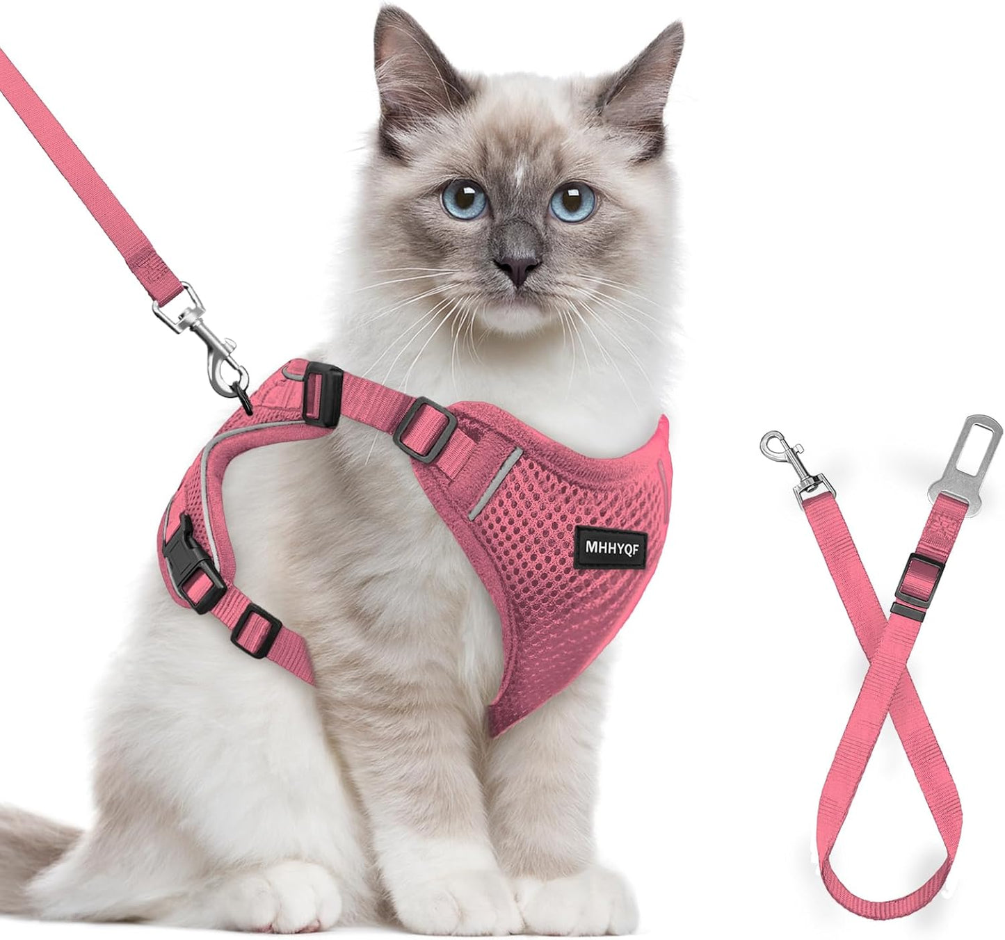 Cat Harness and Leash Set – Escape Proof, Adjustable Vest with Reflective Strips, S
