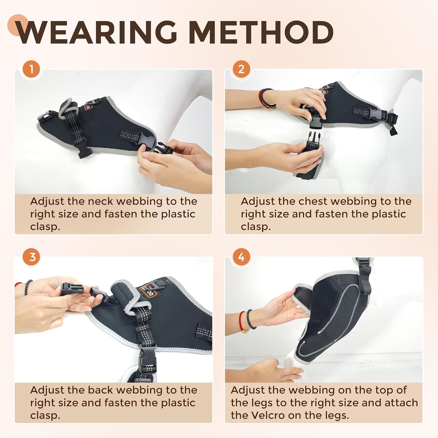 Majos Mart Dog Knee Brace M Size – Adjustable Support for ACL Tear, Patella & Recovery