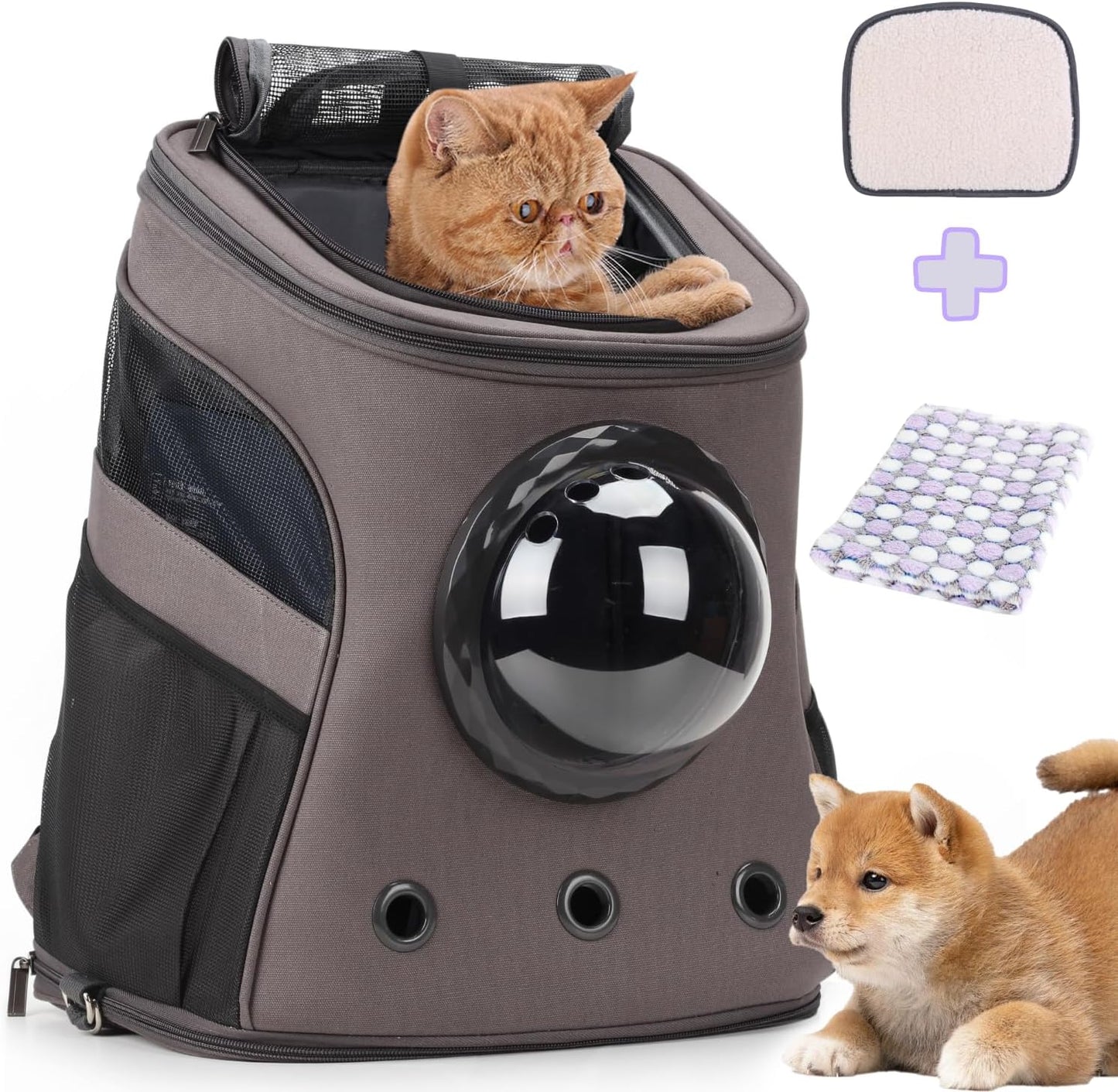 Large Pet Carrier Backpack – Bubble Backpack Carrier for Cats & Puppies, Airline-Approved